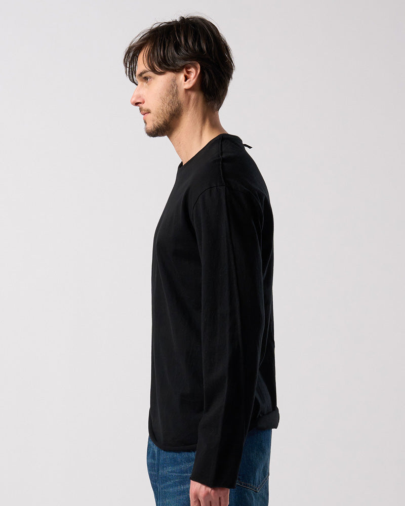 cut-off crew-neck L/S