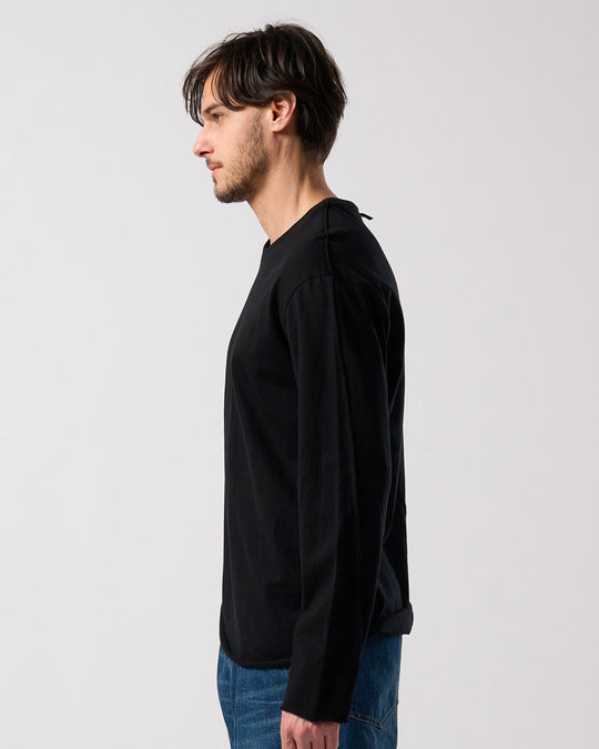 cut-off crew-neck L/S