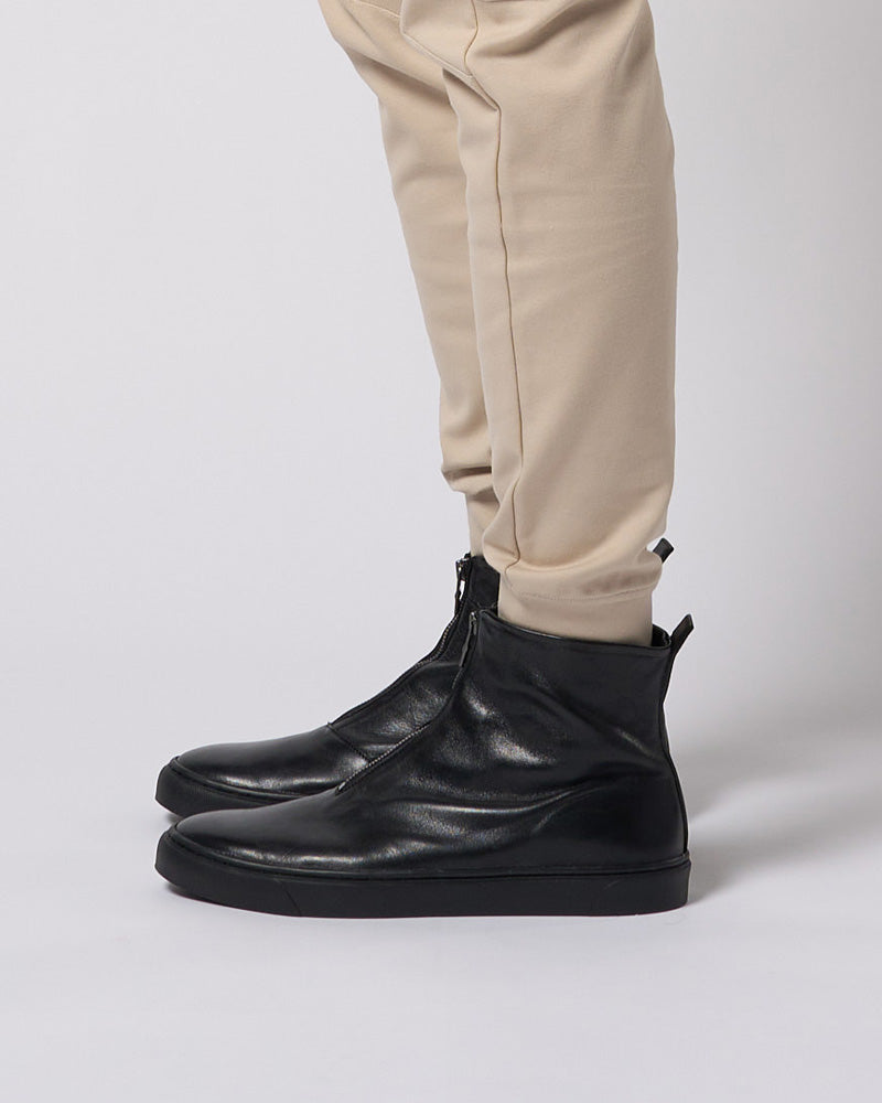 ブラックブーツ ジッパー付き front zip bootie – wjk online store