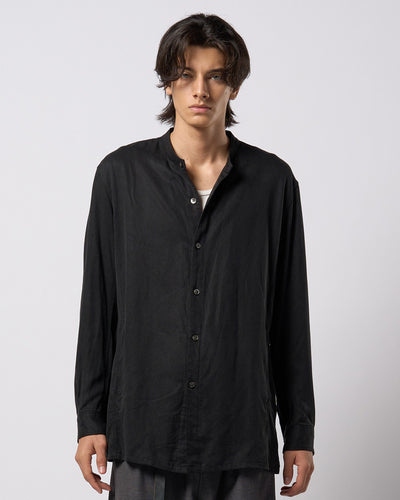 band collar shirt coat