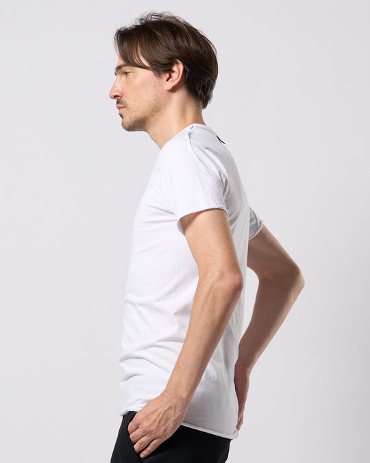 cut-off V-neck S/S