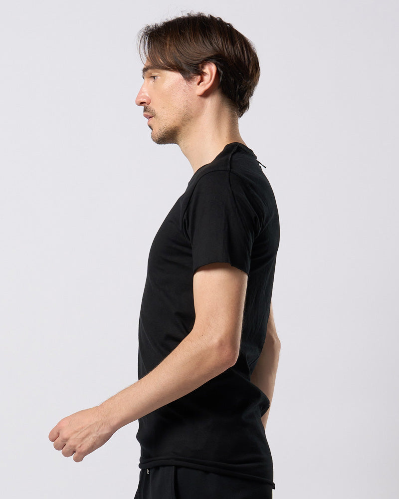 cut-off crew-neck S/S