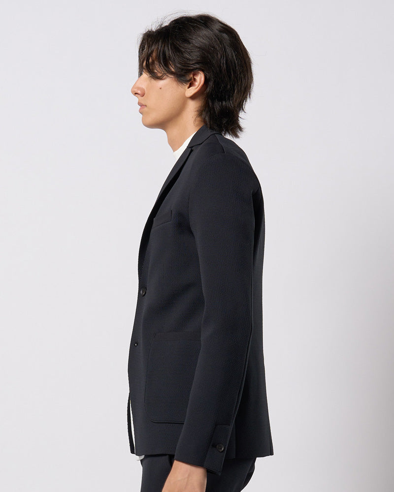 function knit jacket (jacquard check)