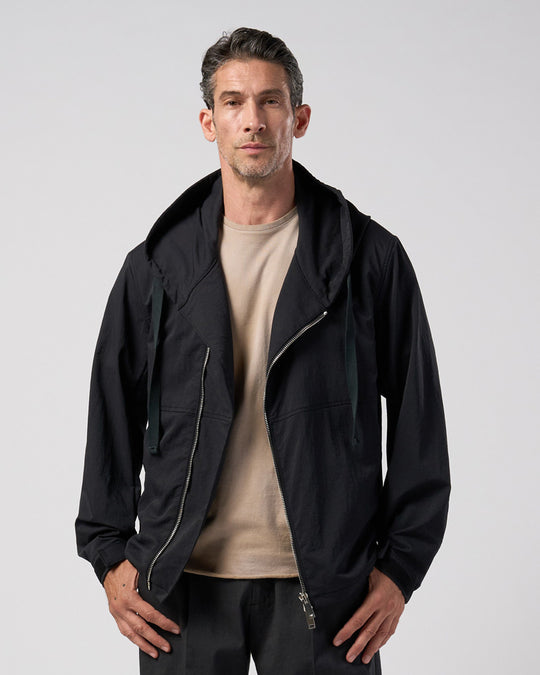 textured nylon short witch blouson
