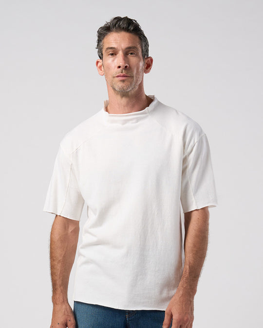 cut-off semi mock neck S/S