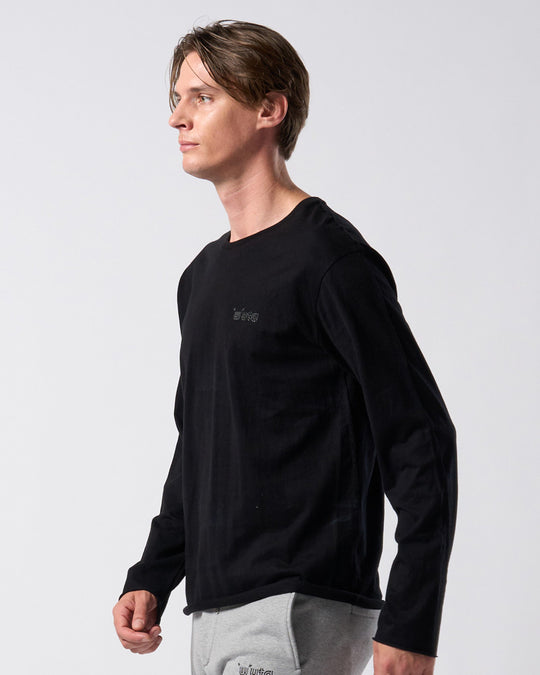 【muta × wjk】cut-off crew-neck L/S(printed)