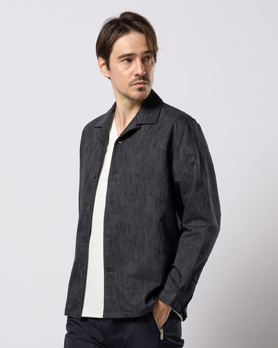 jacquard open collar shirt