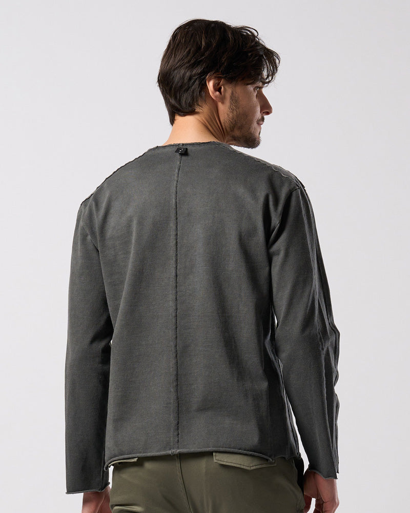 tight jersey cut-off L/S