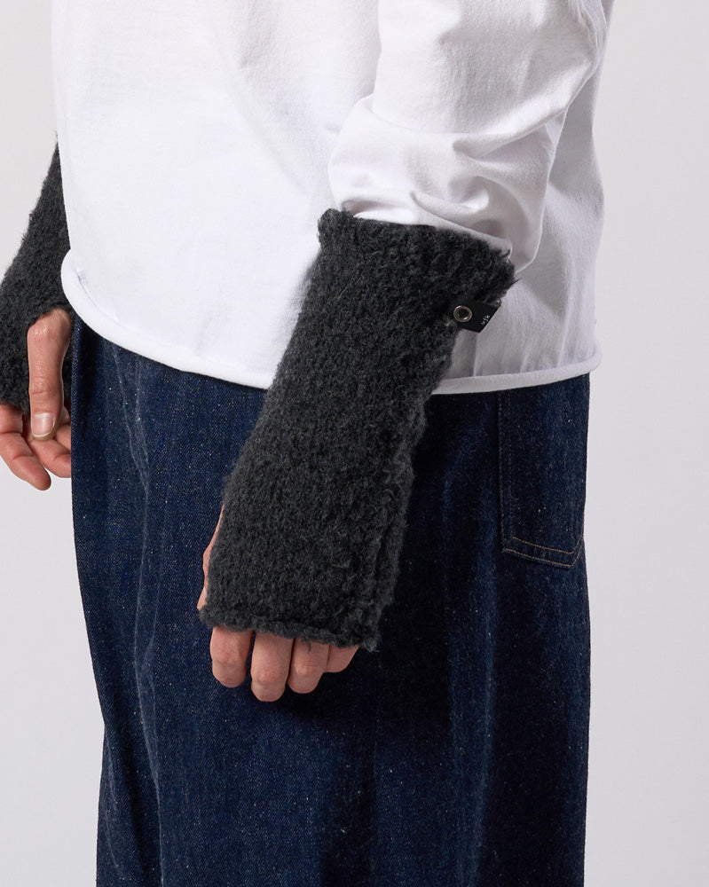 fancy yarn knit hand warmer