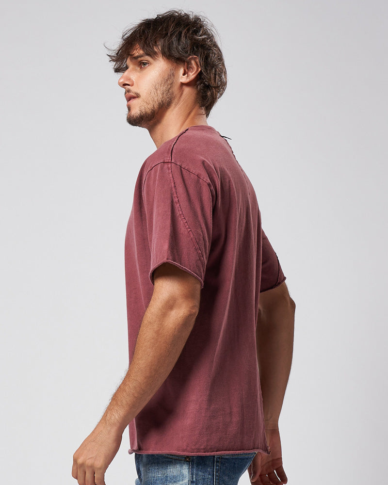 wide cut-off V-neck S/S – wjk online store