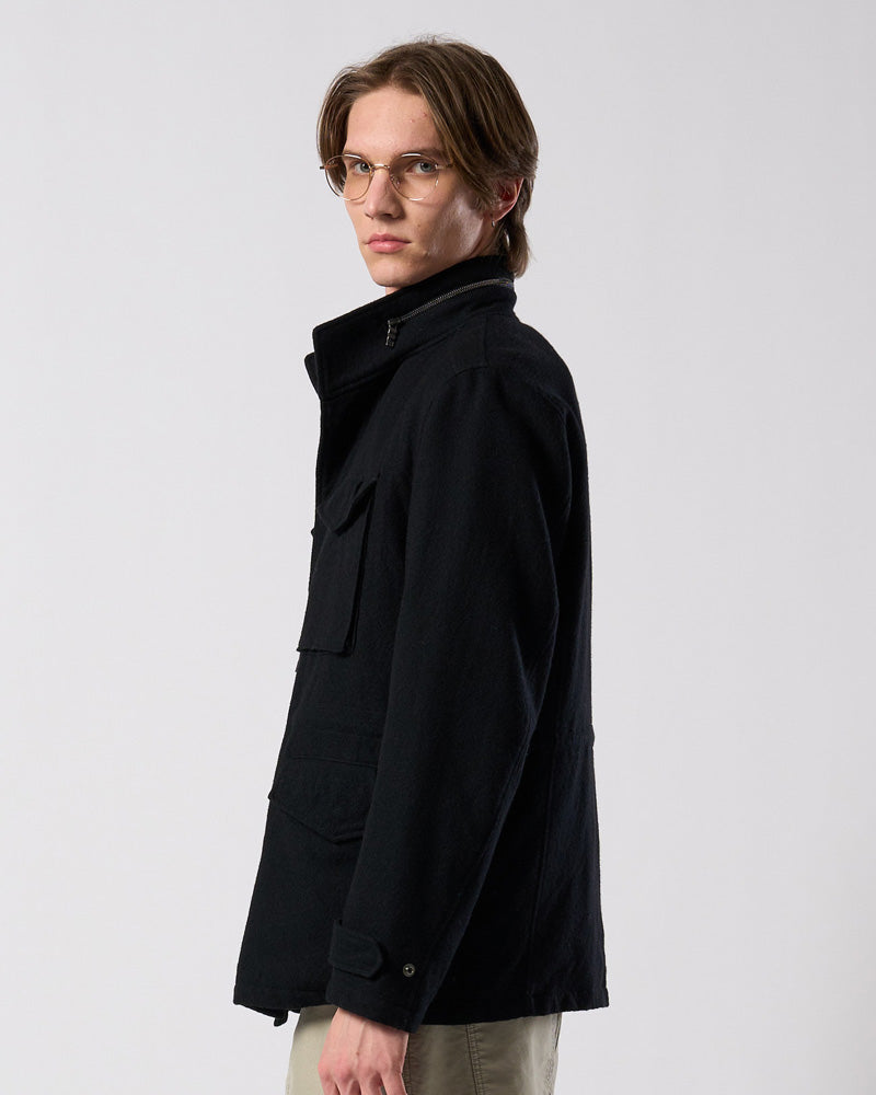 milled wool field jacket