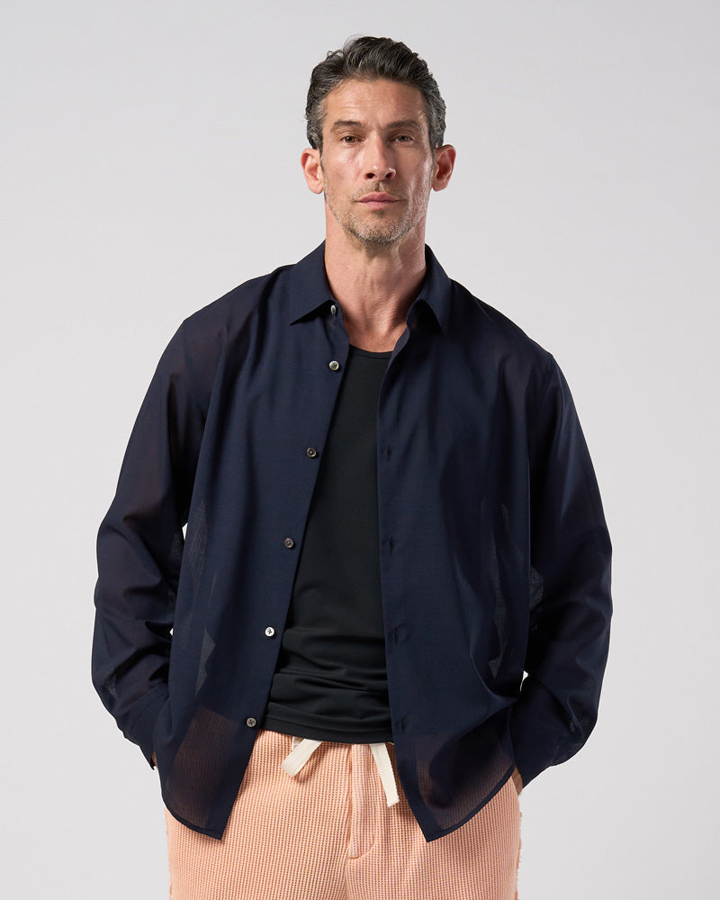 airy wool voile shirt