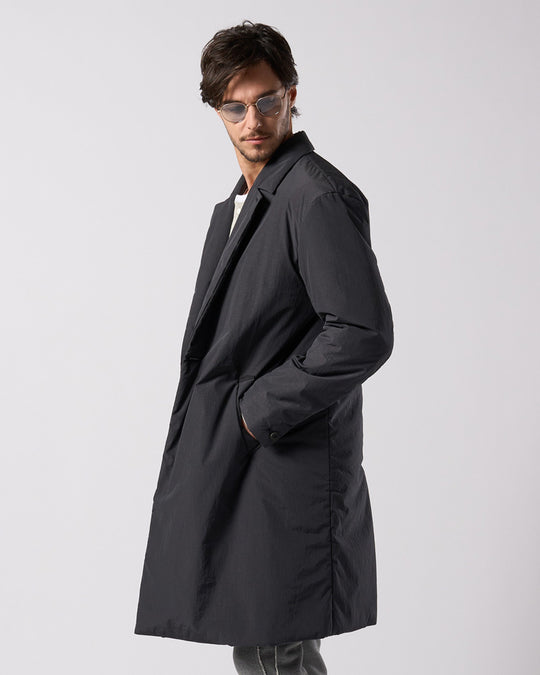 double breasted solid coat