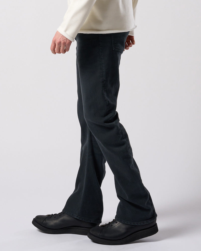 denim jersey 3D banana flare pants