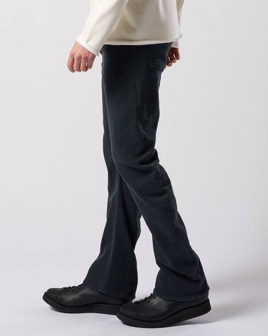denim jersey 3D banana flare pants