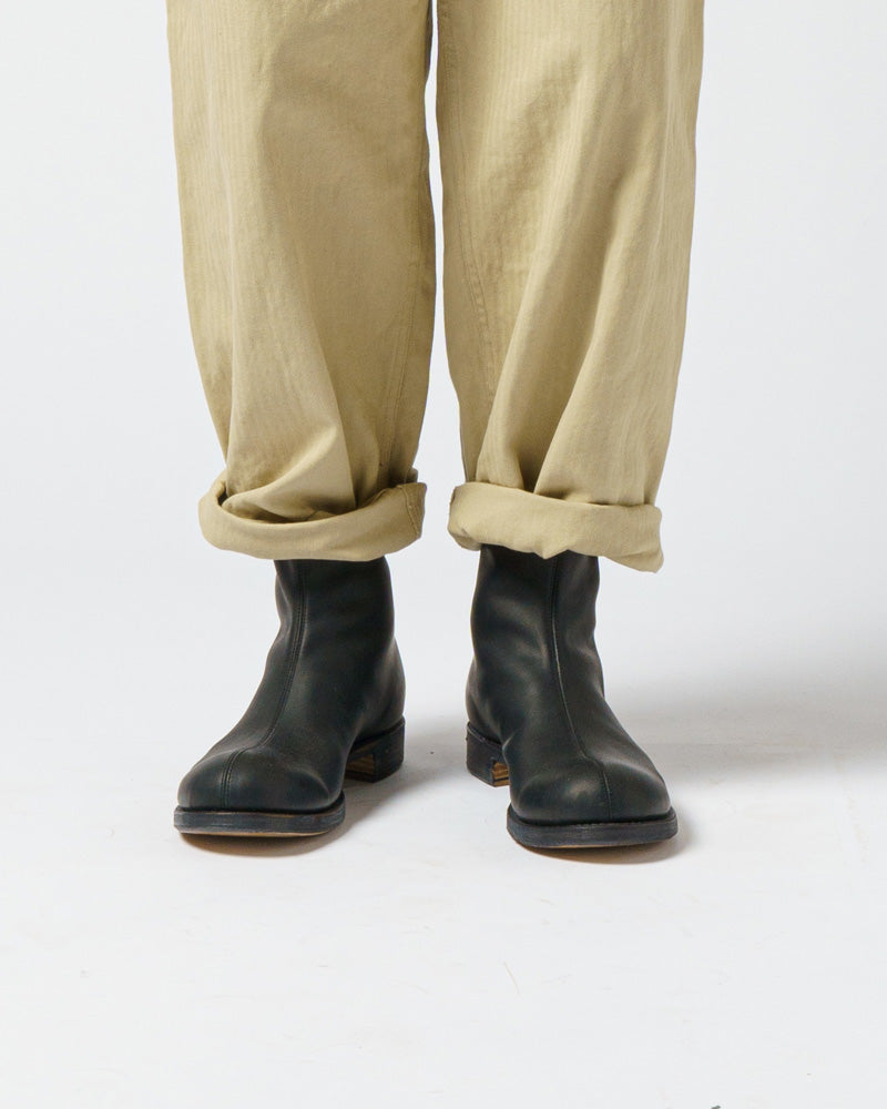 center seam back-zip boots（GUIDI calf）