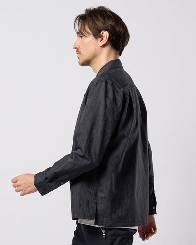 jacquard open collar shirt
