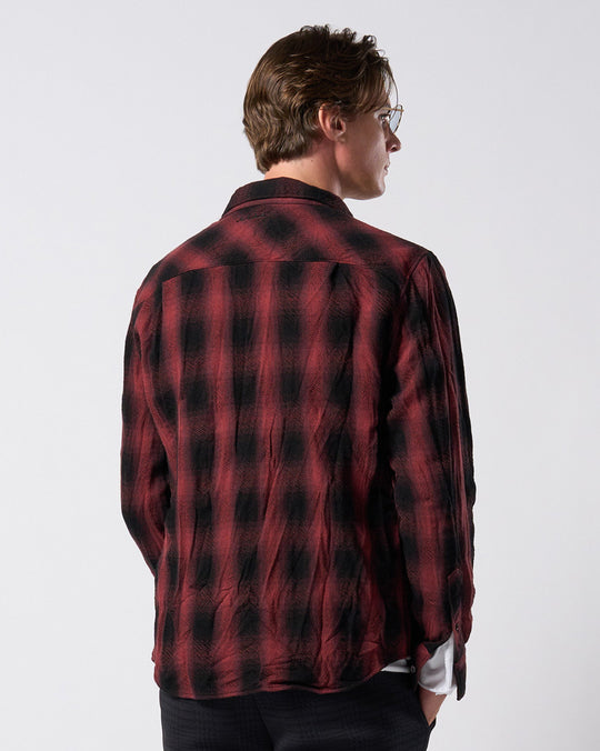 【muta × wjk】twist wrinkle check shirt