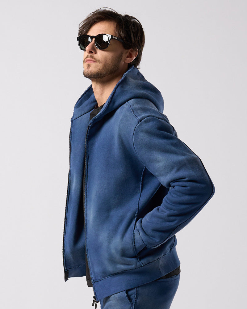 fade zip-up hoodie
