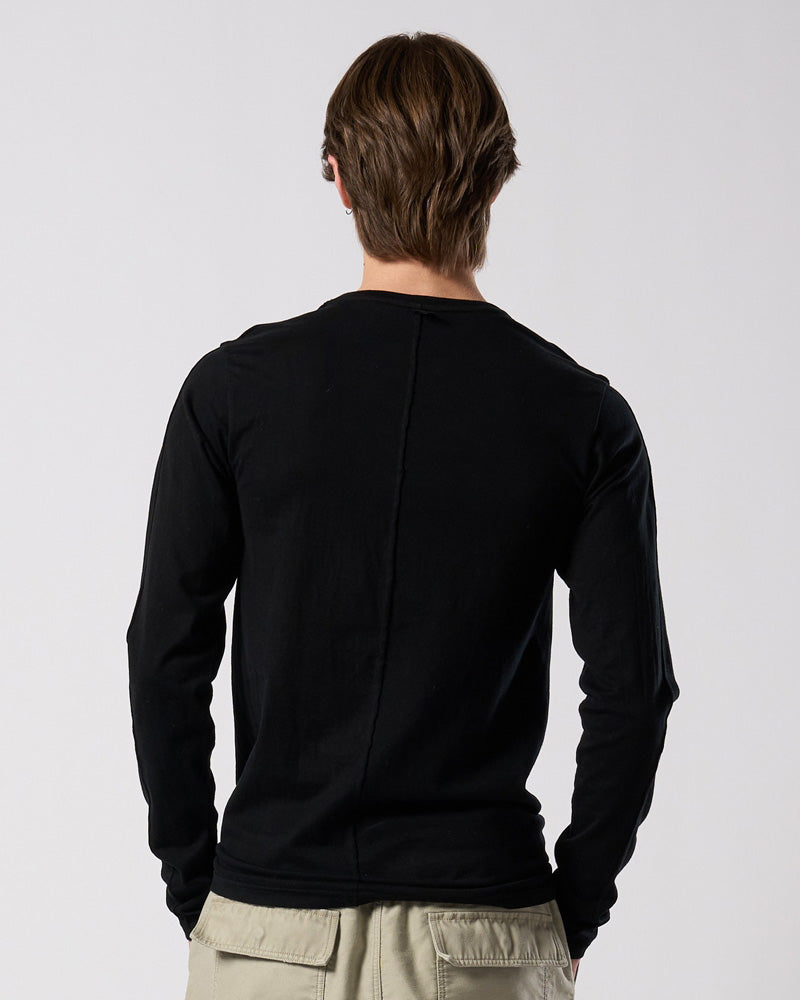 slim basic crew-neck L/S