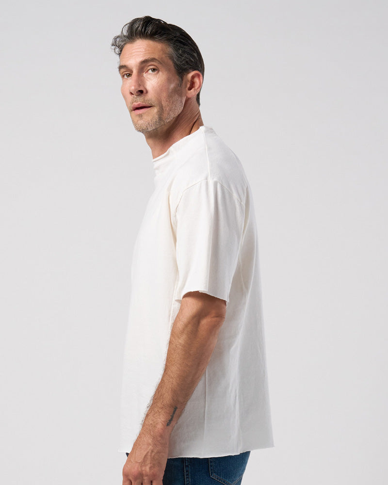 cut-off semi mock neck S/S