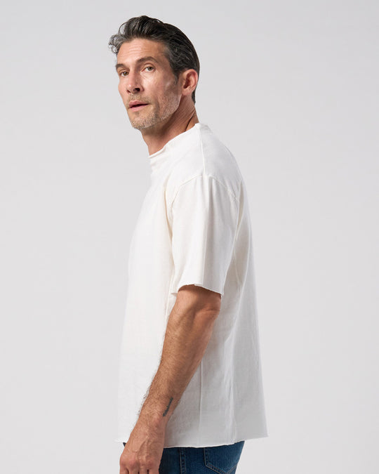 cut-off semi mock neck S/S
