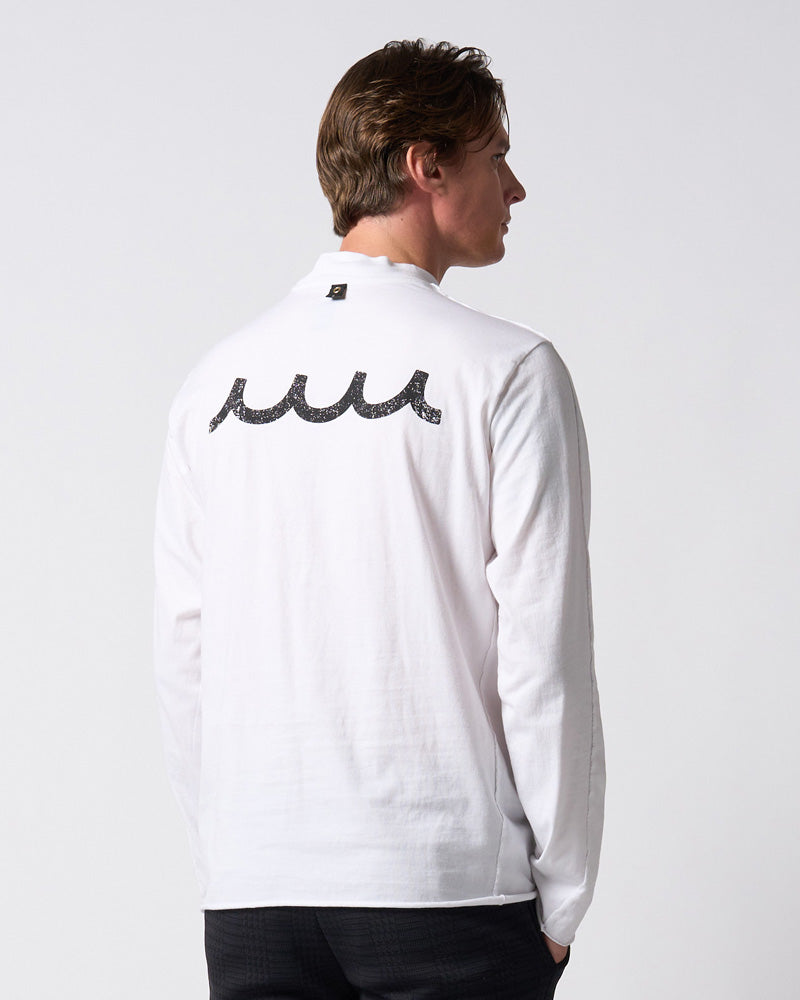 【muta × wjk】cut-off mock-neck L/S(printed)