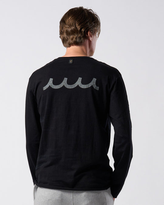 【muta × wjk】cut-off crew-neck L/S(printed)