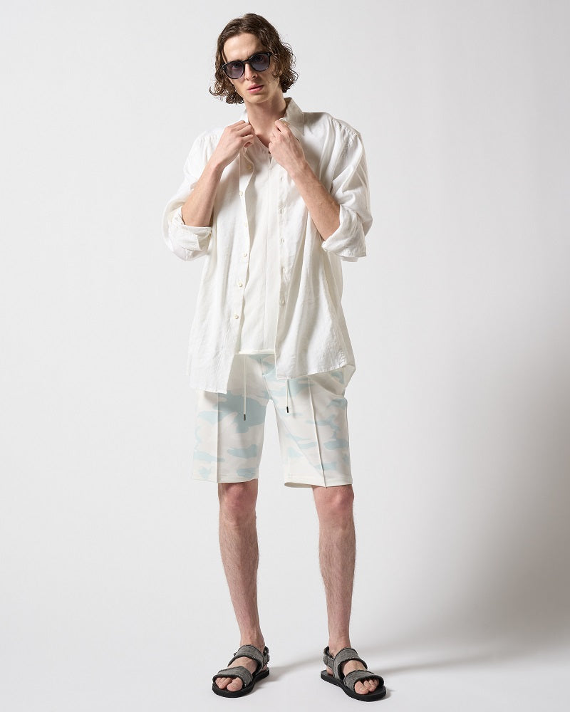 【LEON×B'2nd×wjk】pleats shorts（l.blue camo）