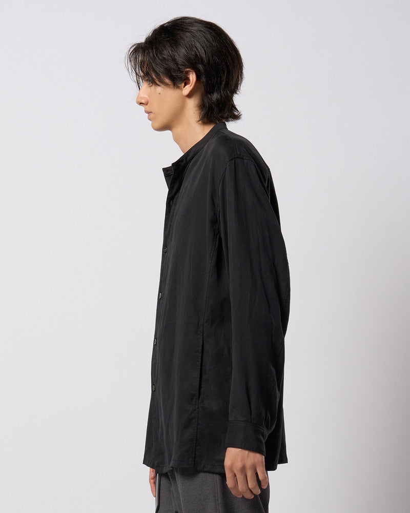 band collar shirt coat
