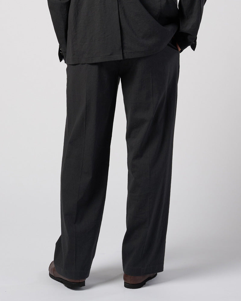 viscose linen semi-wide slacks