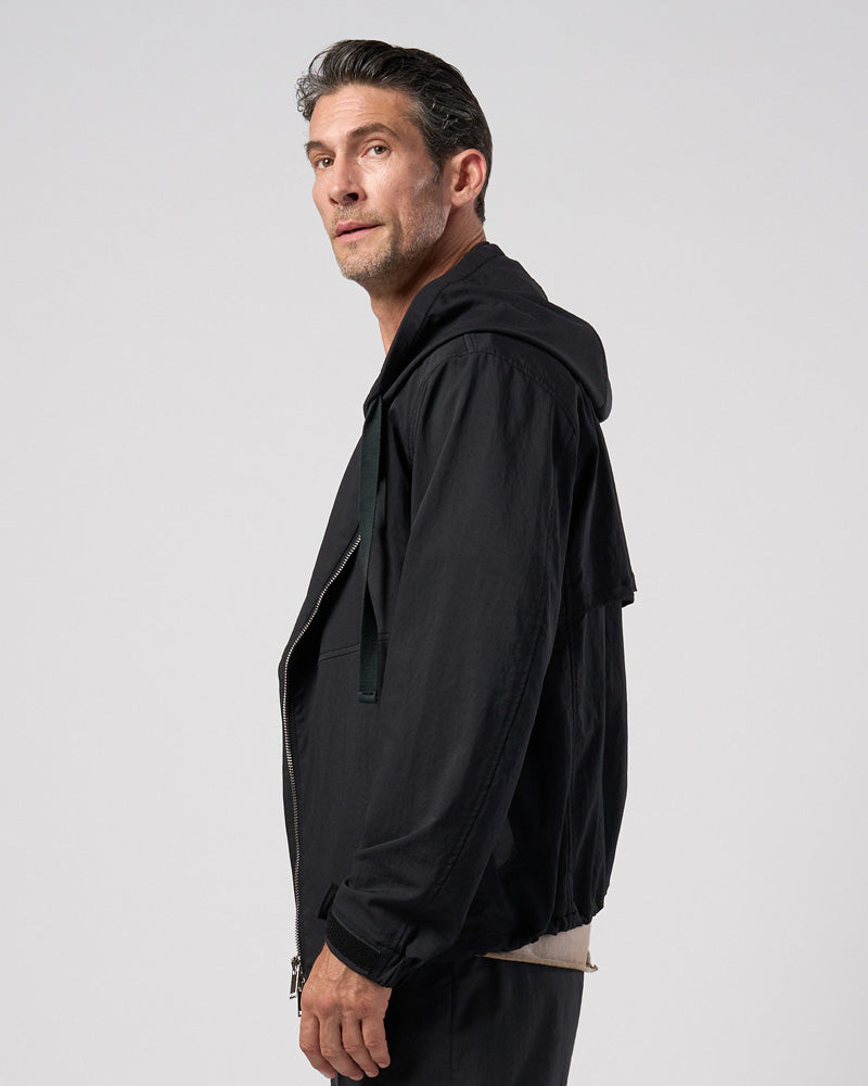 textured nylon short witch blouson