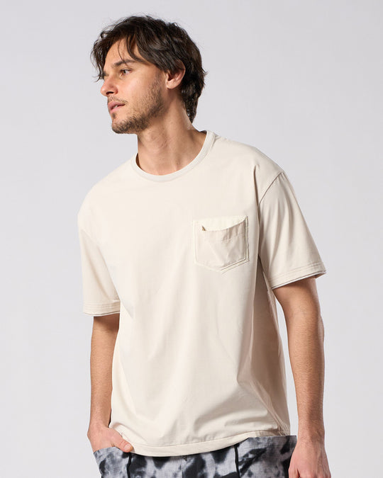 drawstring leather pocket S/S