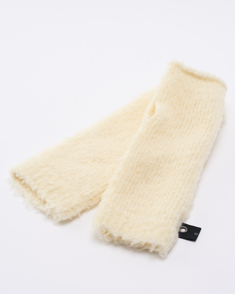 fancy yarn knit hand warmer