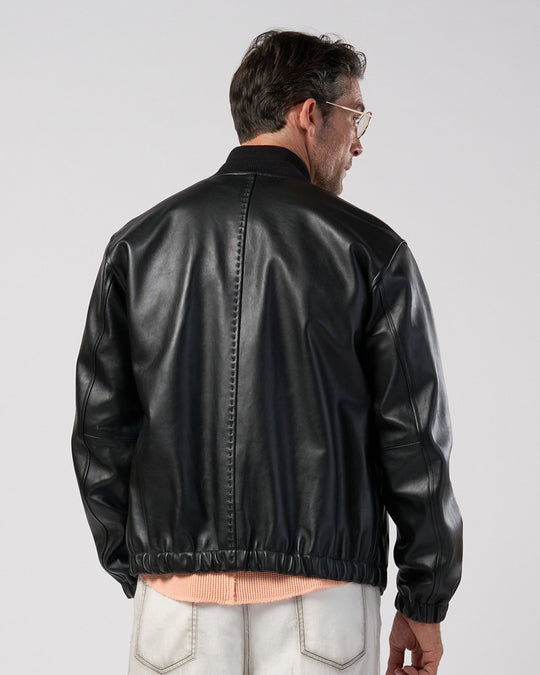 lamb leather bomber jacket
