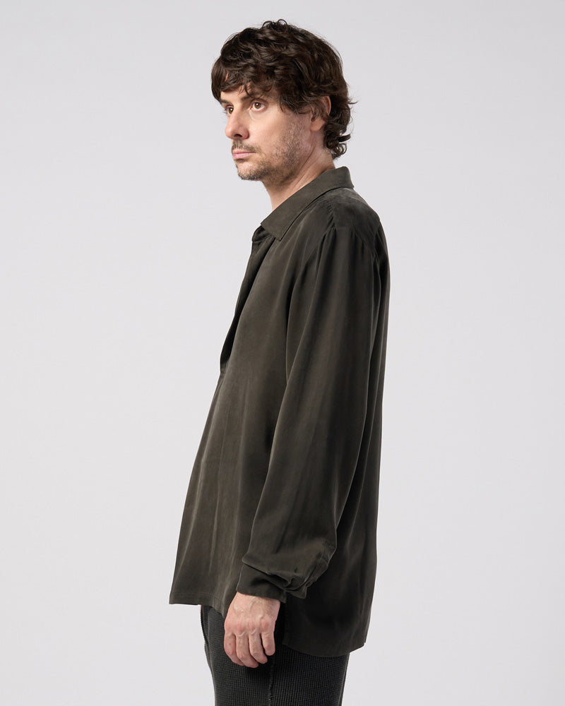 cupro vintage pull-over skipper shirt L/S