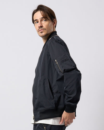 neck zip blouson