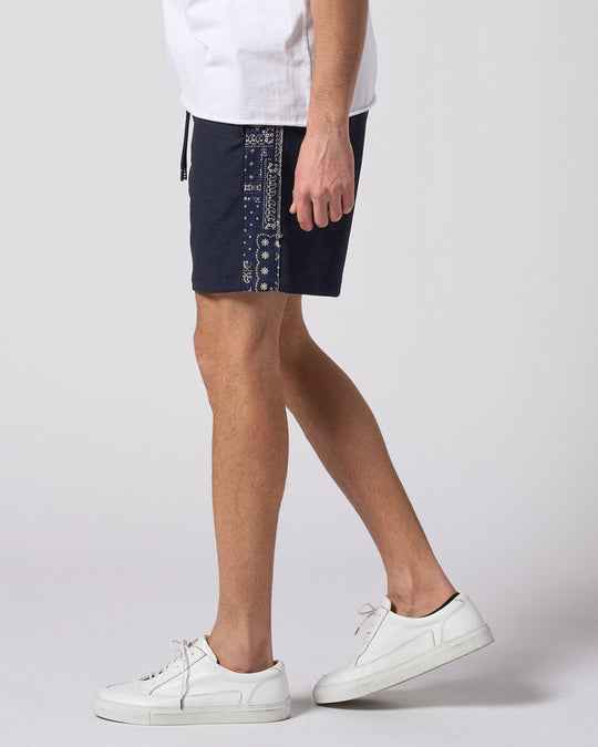 bandana print panel shorts