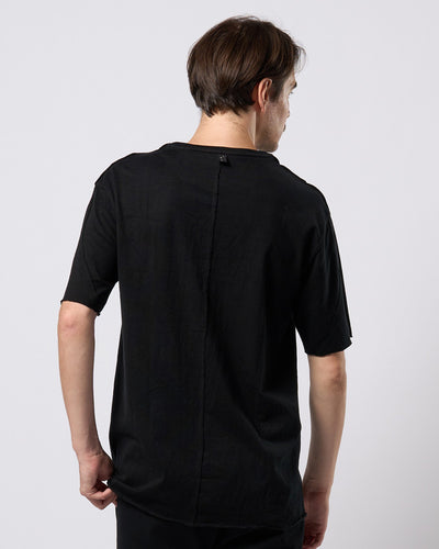 wide cut-off crew-neck S/S