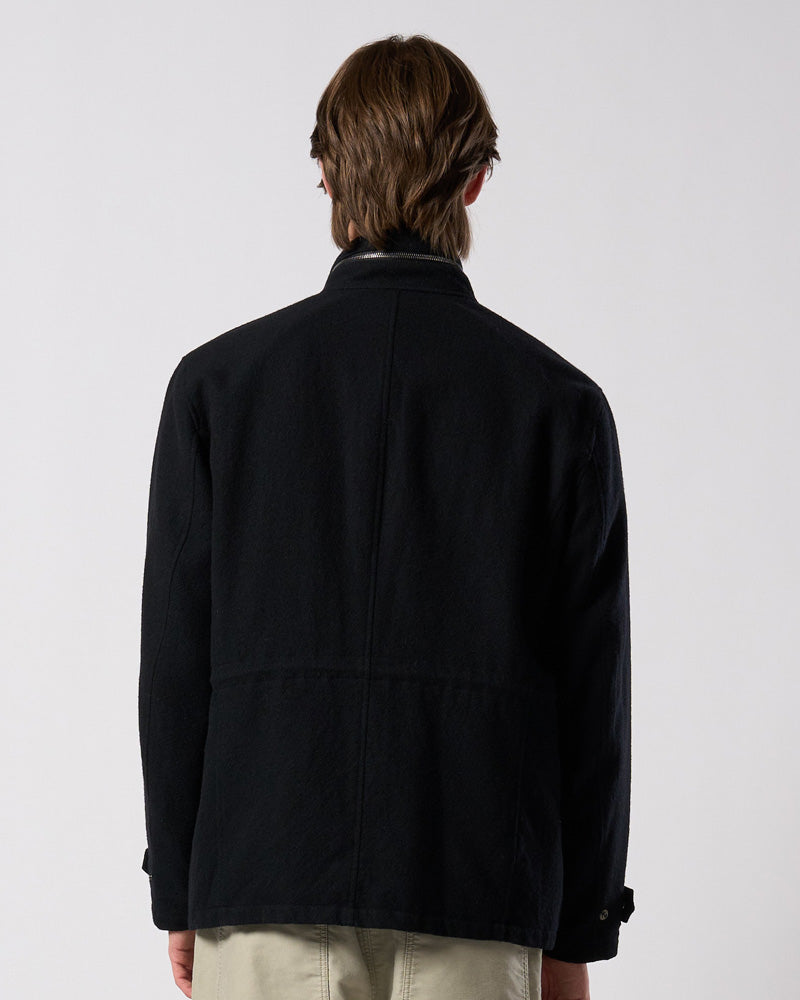 milled wool field jacket