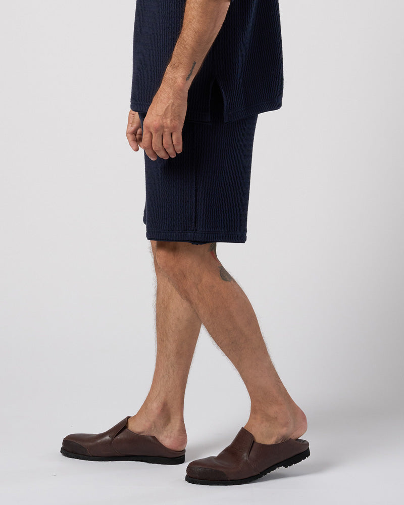 textured knit shorts