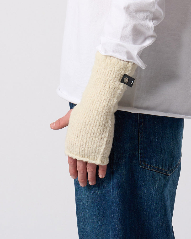 fancy yarn knit hand warmer