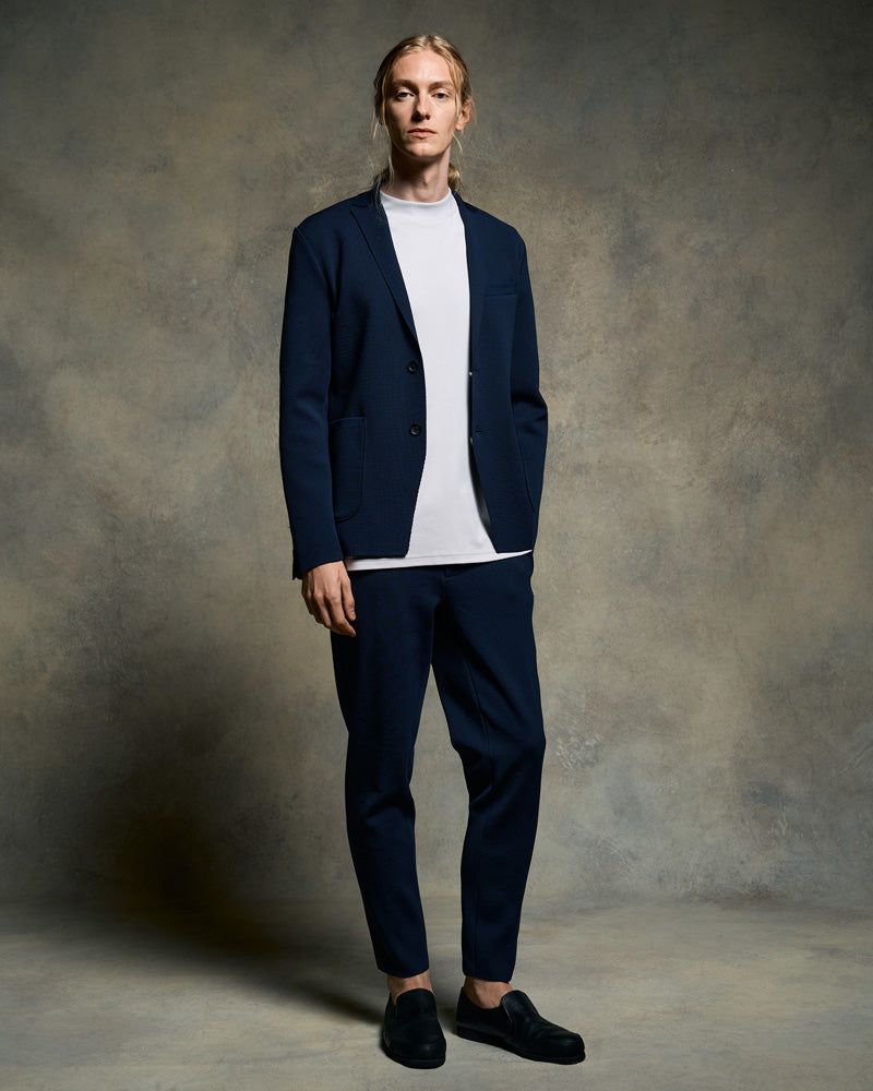 function knit jacket (jacquard check)