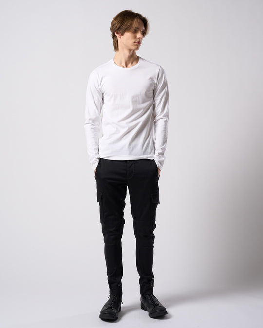 slim basic crew-neck L/S