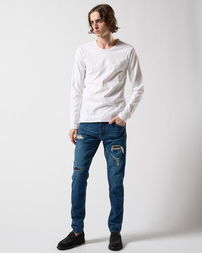 cut-off crew-neck L/S