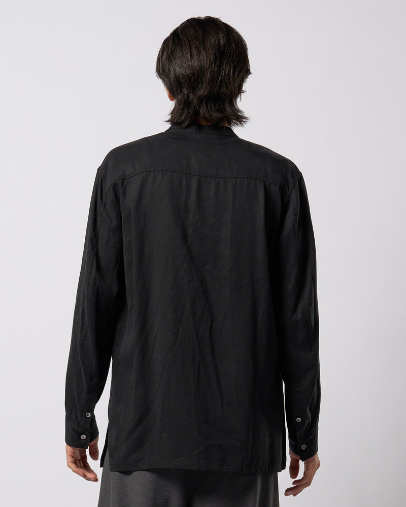 band collar shirt coat