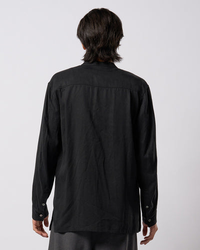 band collar shirt coat