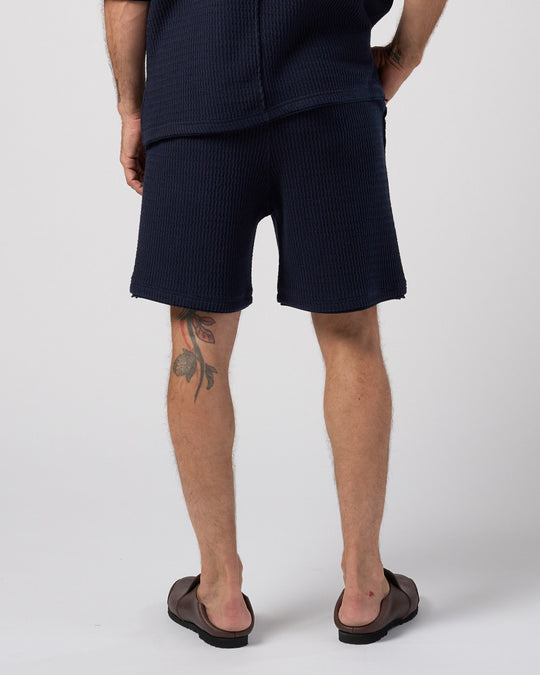 textured knit shorts
