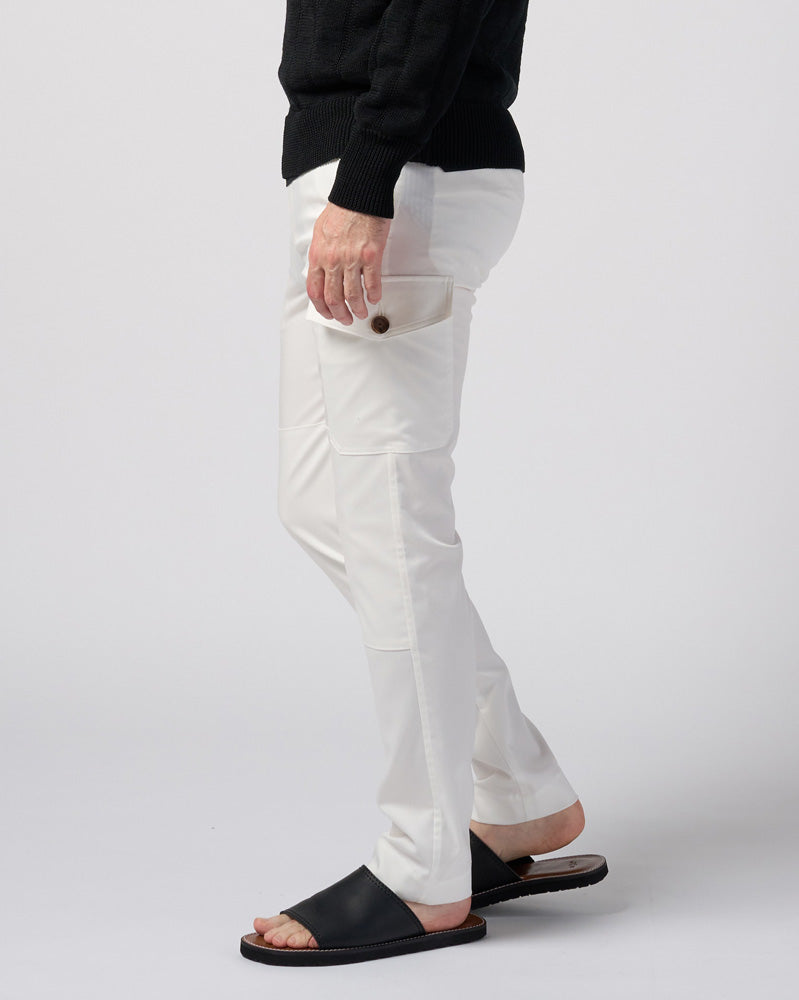 fine satin slim cargo