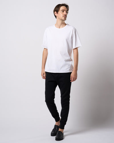 wide cut-off crew-neck S/S